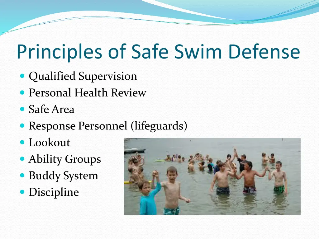 principles of safe swim defense