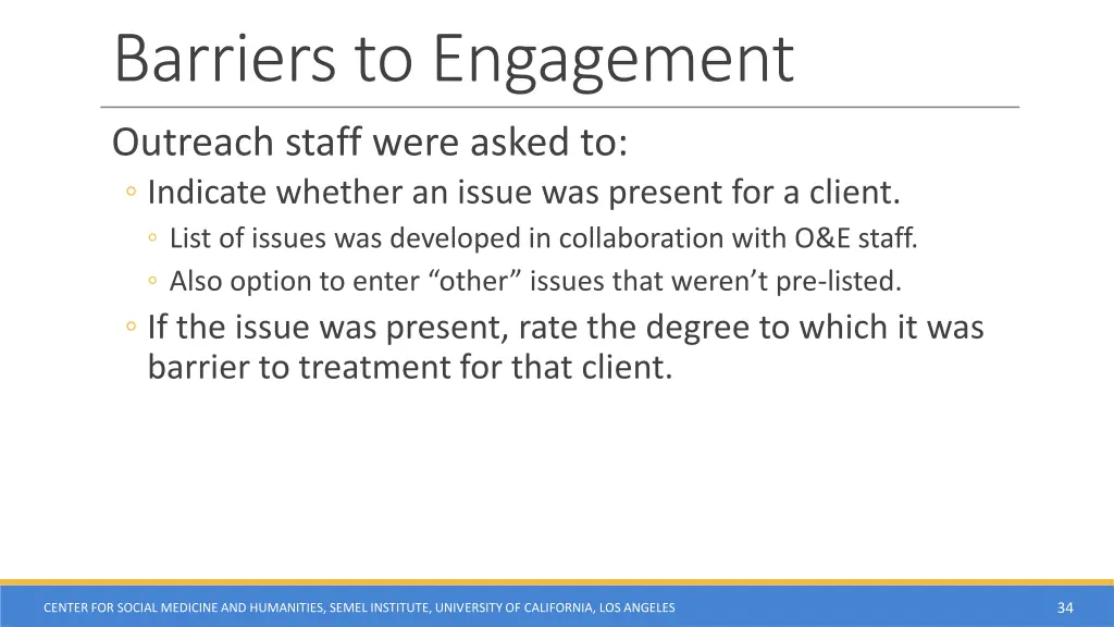 barriers to engagement