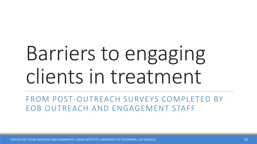 barriers to engaging clients in treatment