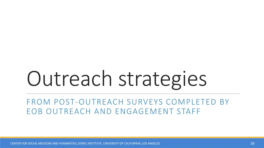 outreach strategies