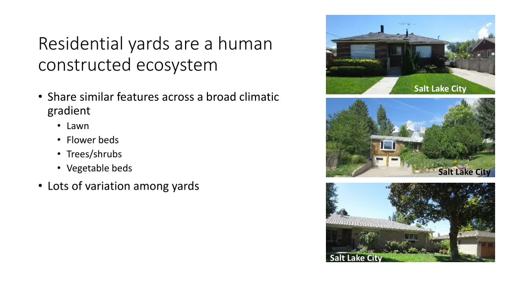 residential yards are a human constructed 1