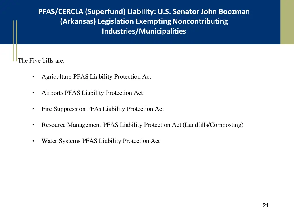 pfas cercla superfund liability u s senator john 1