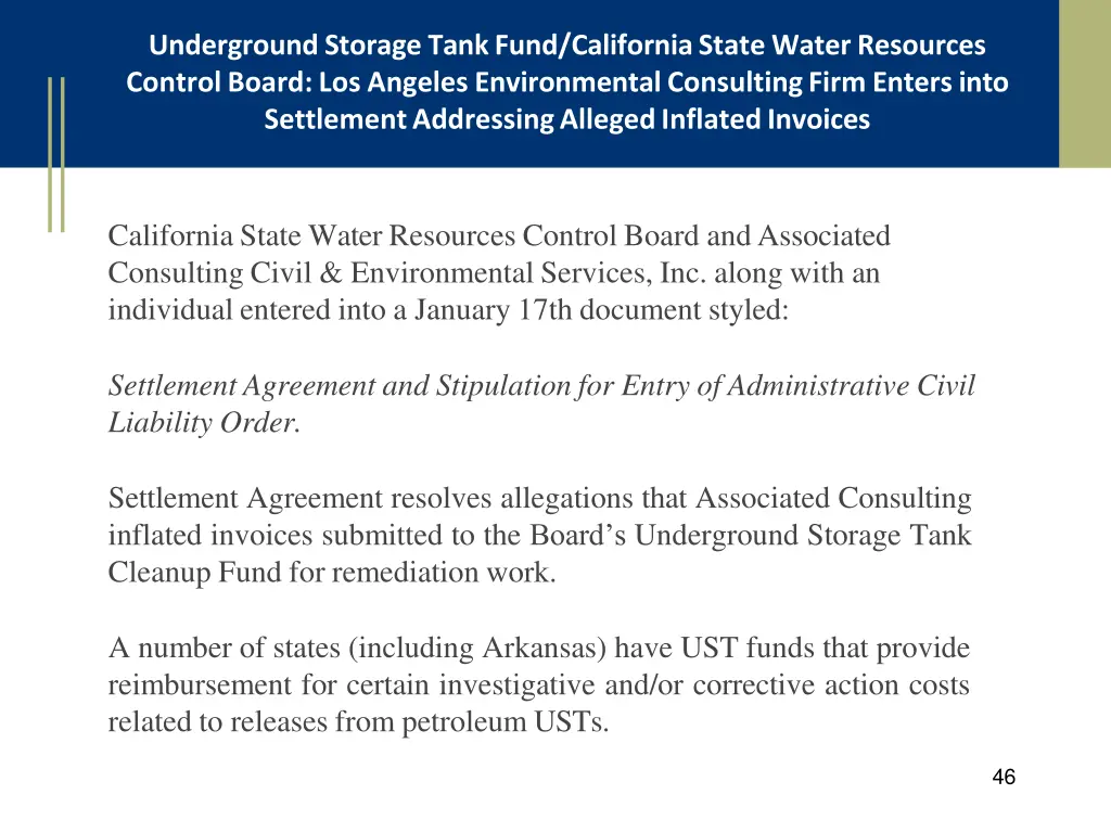 underground storage tank fund california state