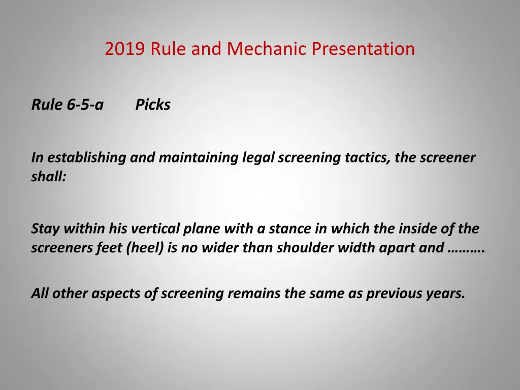 2019 rule and mechanic presentation 38