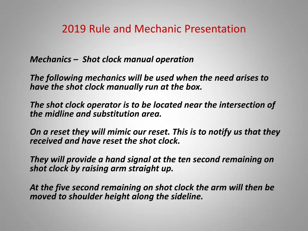 2019 rule and mechanic presentation 42