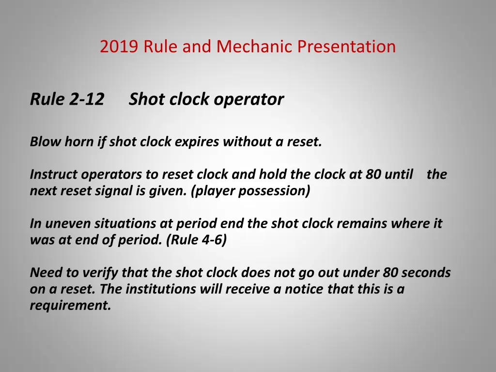 2019 rule and mechanic presentation 9