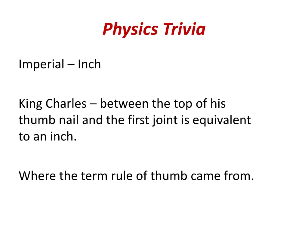 physics trivia 1