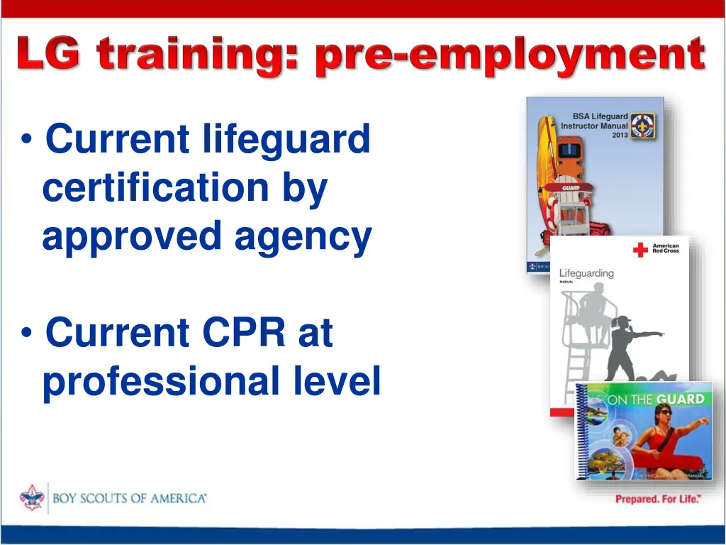 current lifeguard certification by approved agency