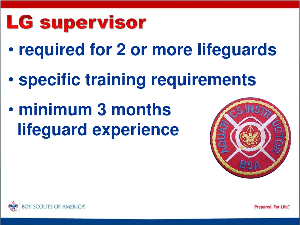 required for 2 or more lifeguards