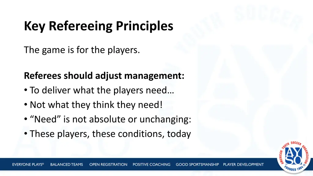 key refereeing principles