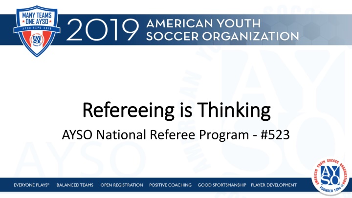 refereeing is thinking refereeing is thinking