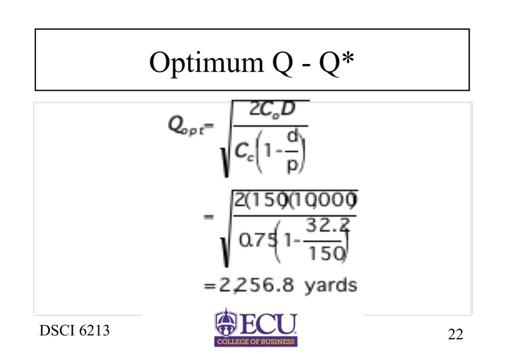 optimum q q