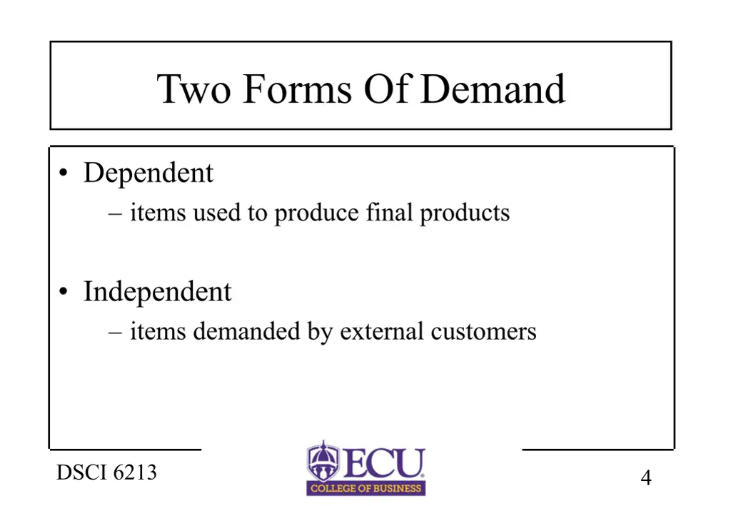 two forms of demand