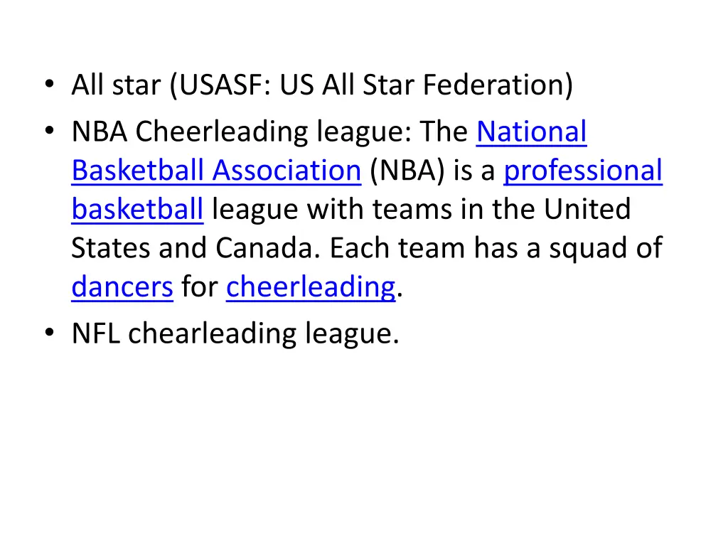 all star usasf us all star federation