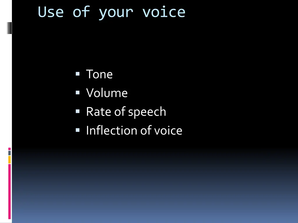 use of your voice