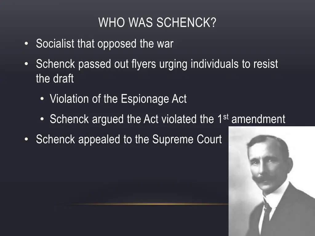 who was schenck