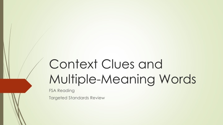 context clues and multiple meaning words