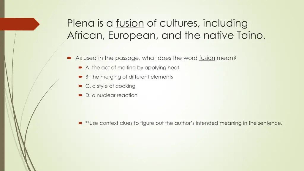 plena is a fusion of cultures including african