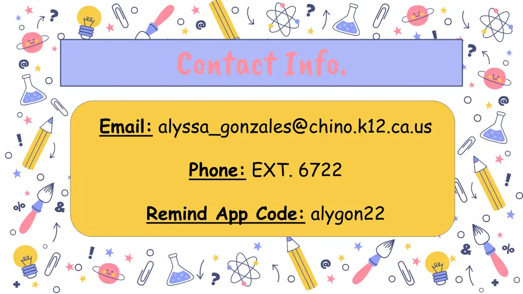 contact info