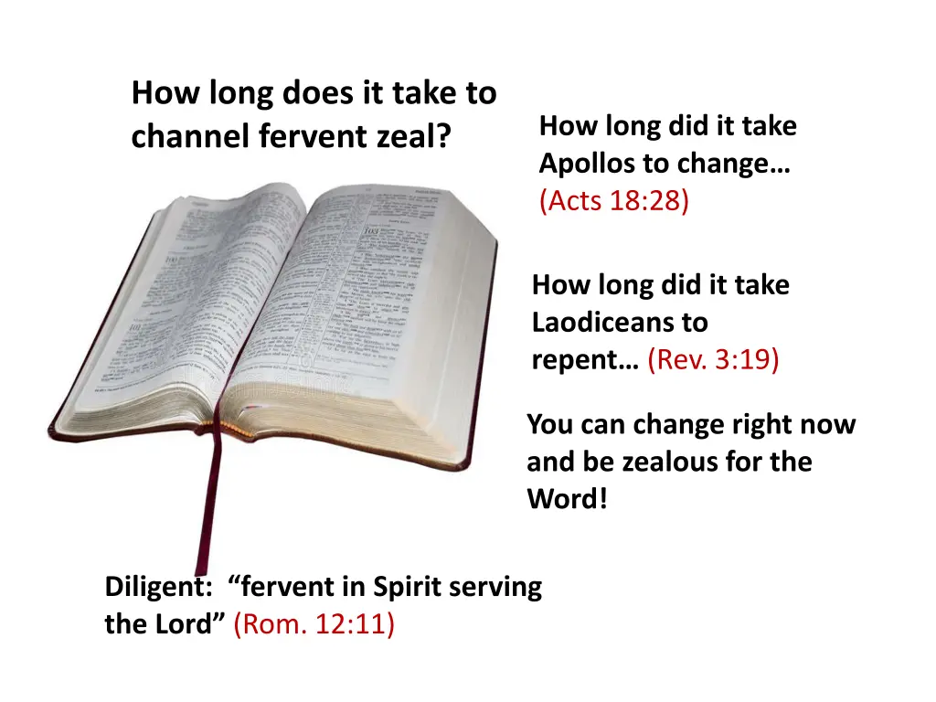 how long does it take to channel fervent zeal