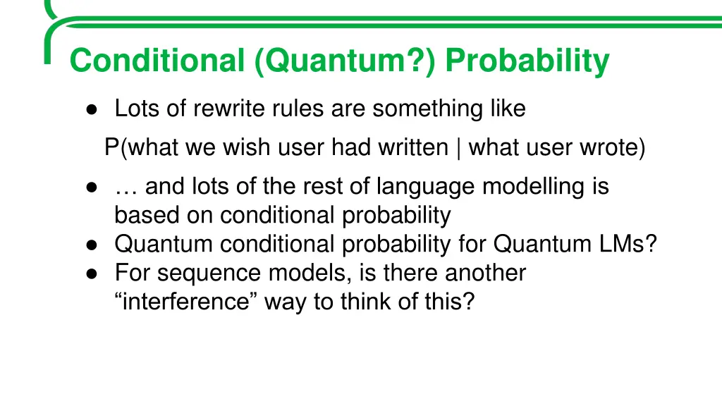 conditional quantum probability