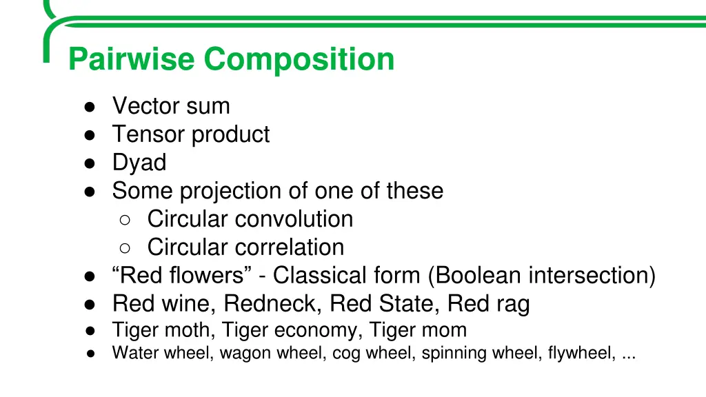 pairwise composition