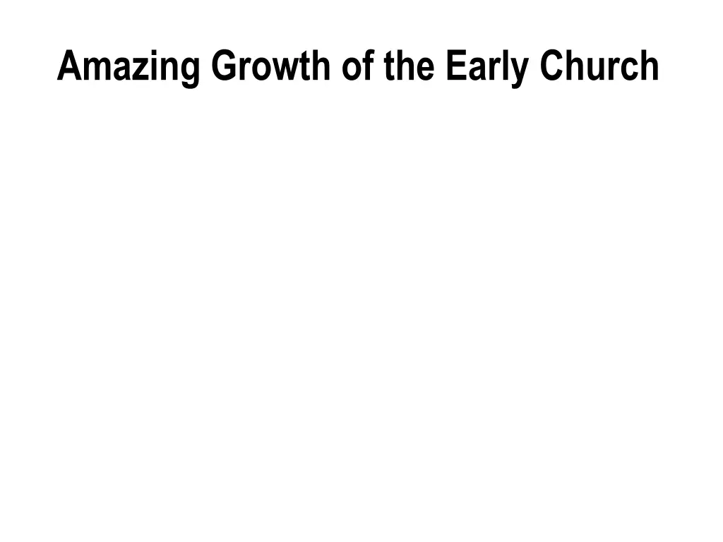 amazing growth of the early church