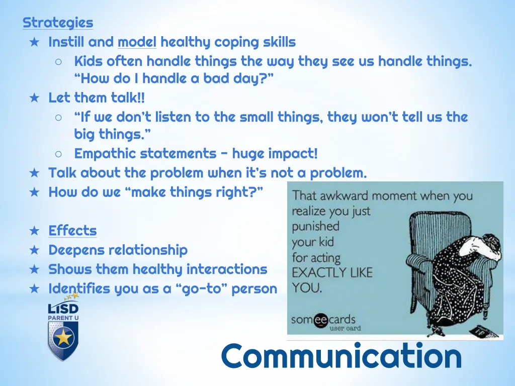 strategies instill and model healthy coping