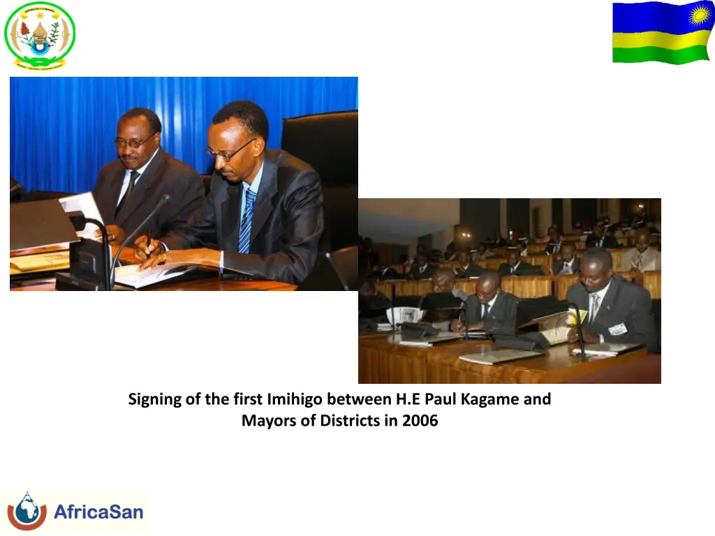 signing of the first imihigo between h e paul