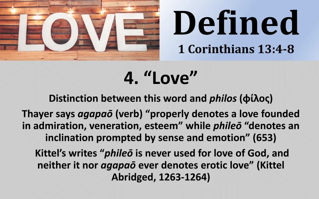 defined 1 corinthians 13 4 8 1