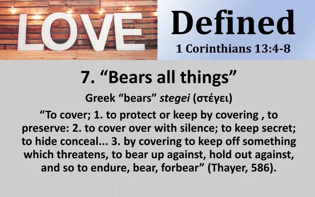 defined 1 corinthians 13 4 8 21