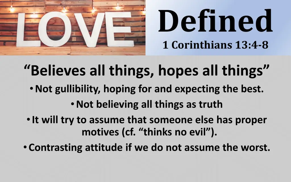 defined 1 corinthians 13 4 8 23