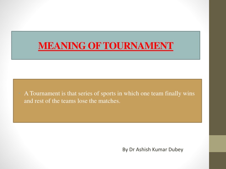 meaning of tournament