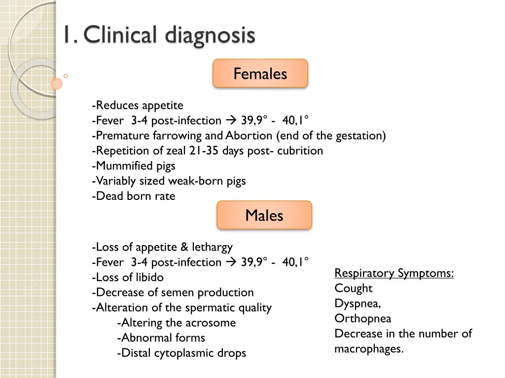 1 clinical diagnosis