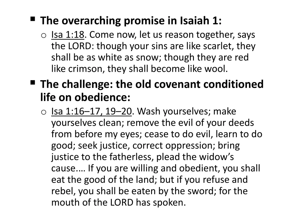 the overarching promise in isaiah