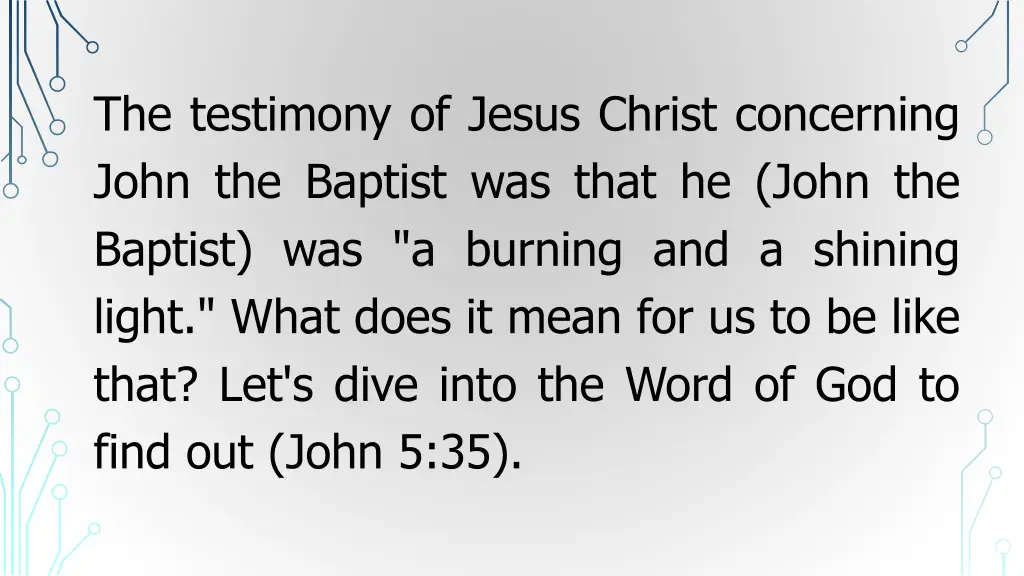 the testimony of jesus christ concerning john