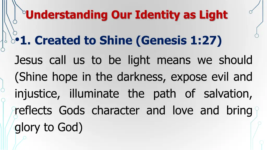 understanding our identity as light