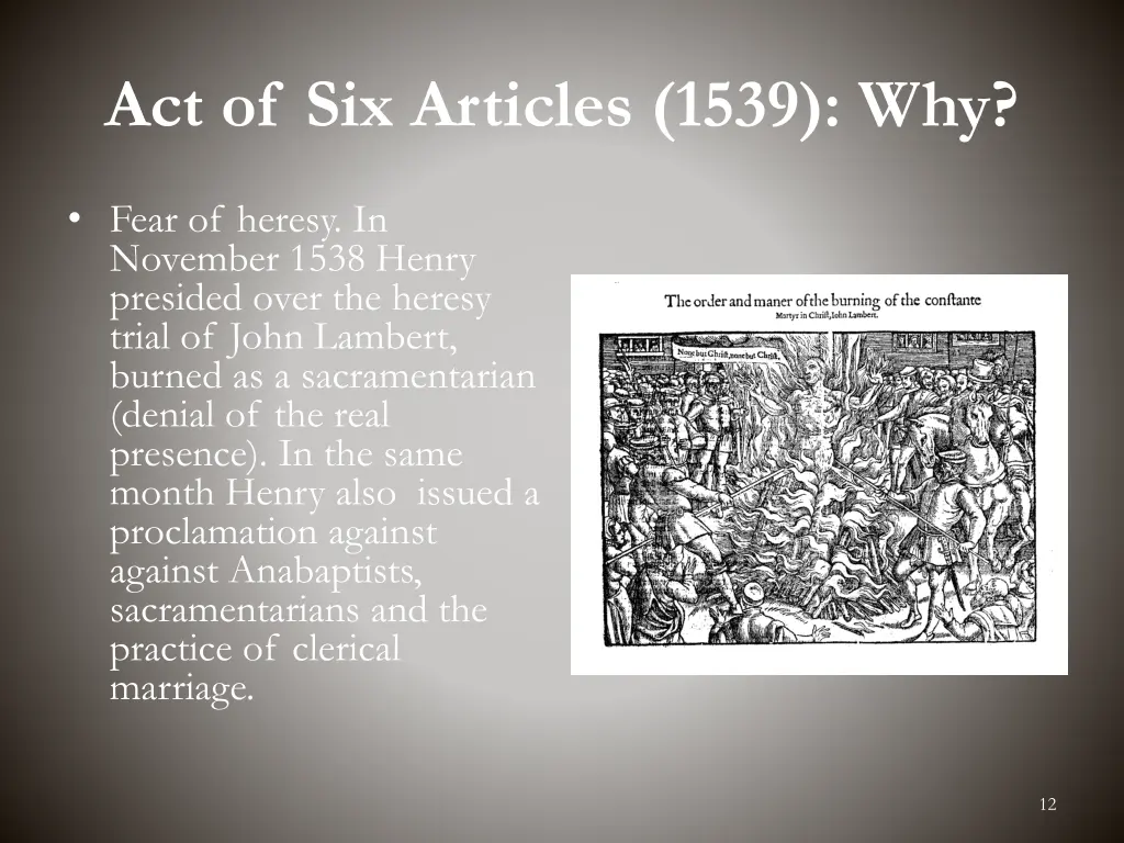 act of six articles 1539 why 2