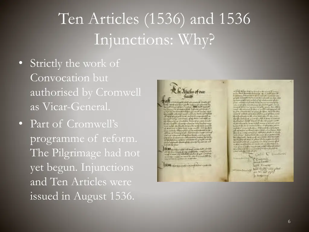 ten articles 1536 and 1536 injunctions why