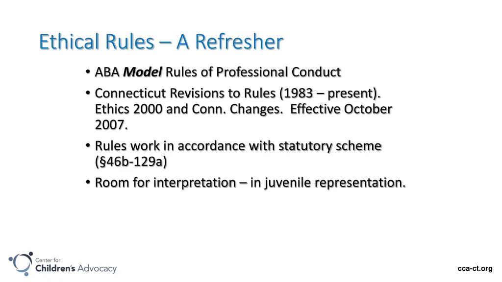 ethical rules a refresher 1