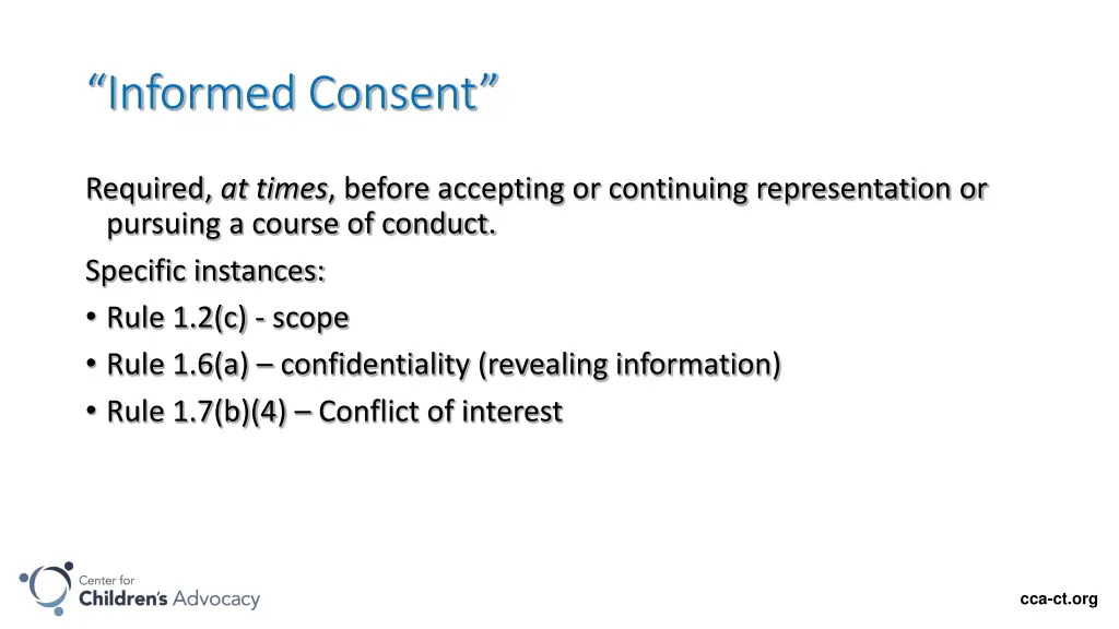 informed consent