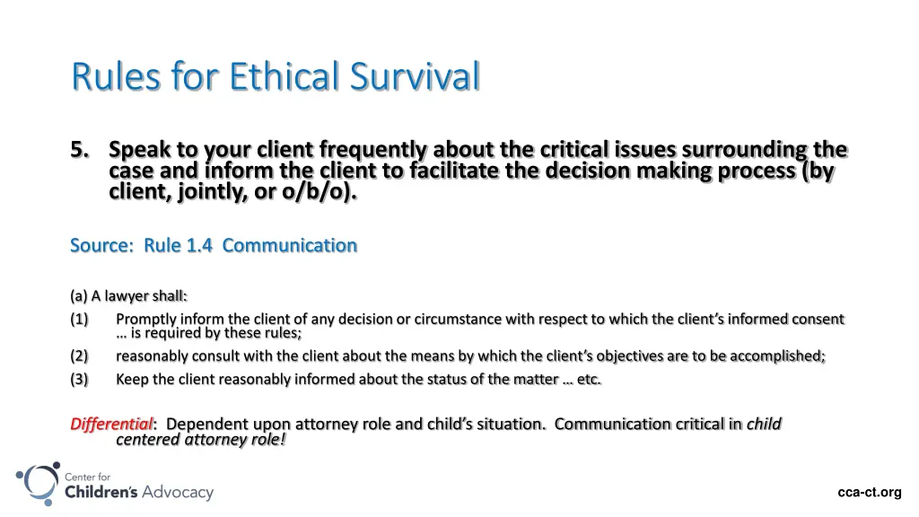 rules for ethical survival 4