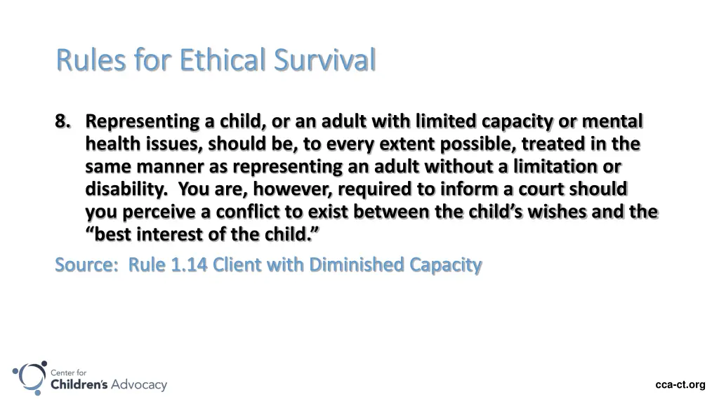 rules for ethical survival 7