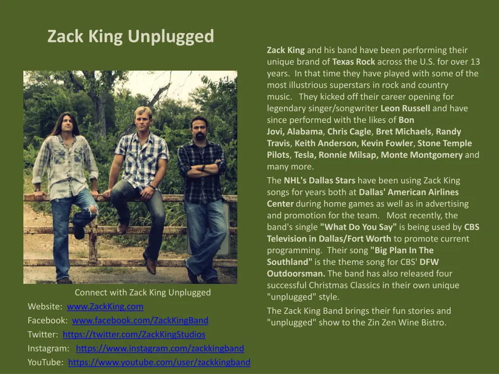 zack king unplugged