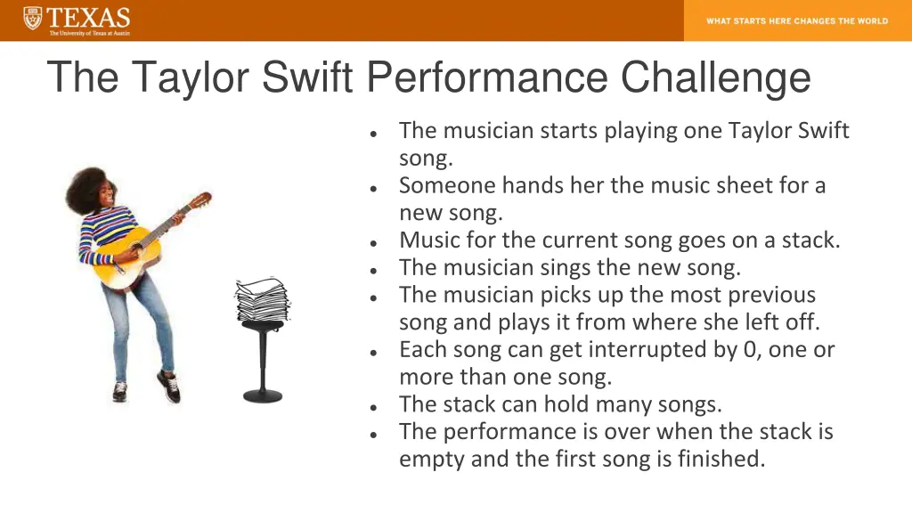 the taylor swift performance challenge