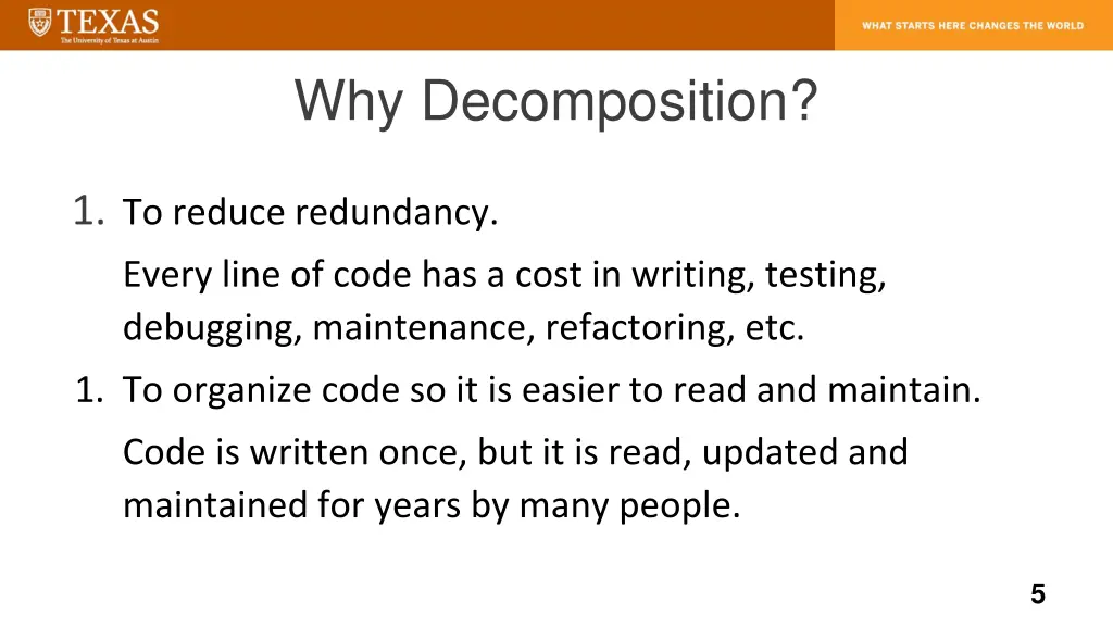 why decomposition