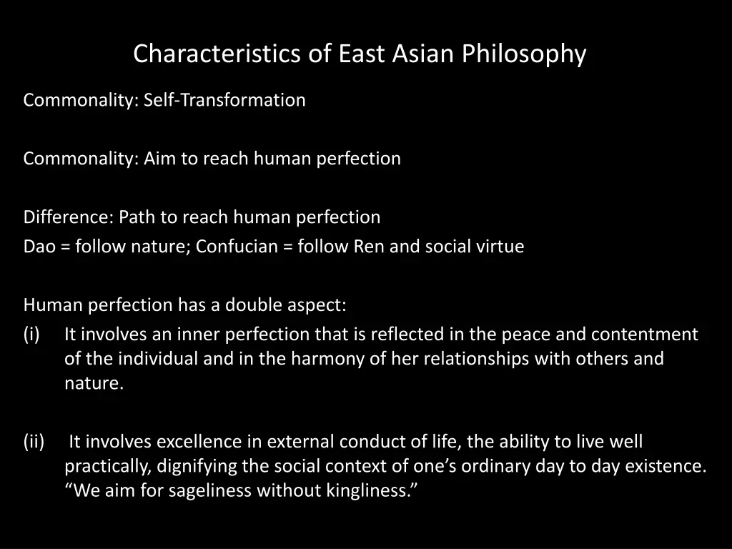 characteristics of east asian philosophy