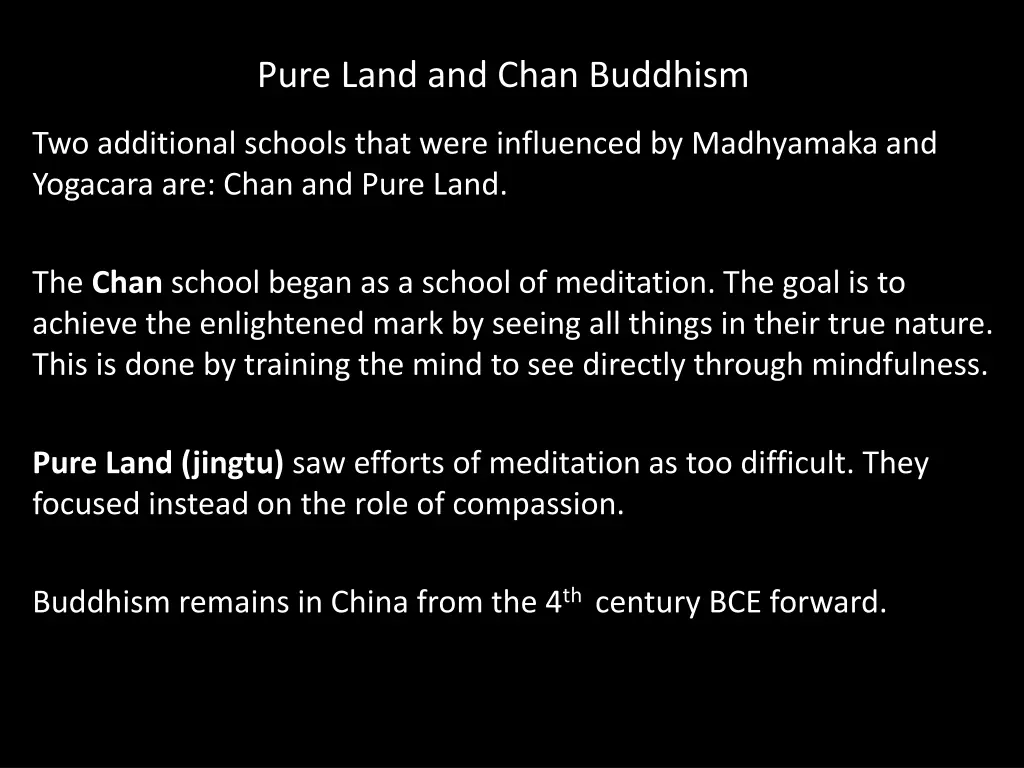 pure land and chan buddhism