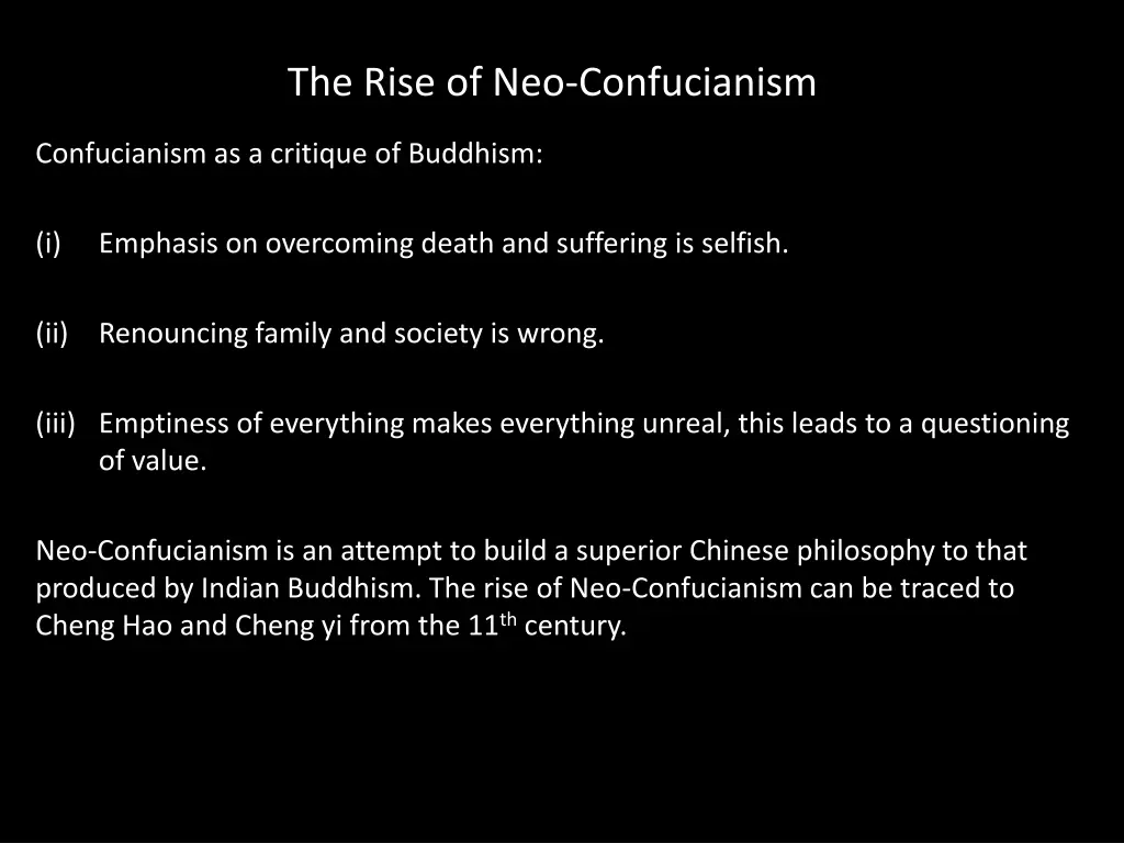 the rise of neo confucianism