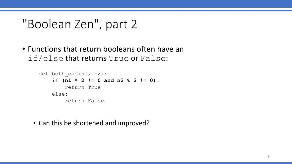 boolean zen part 2